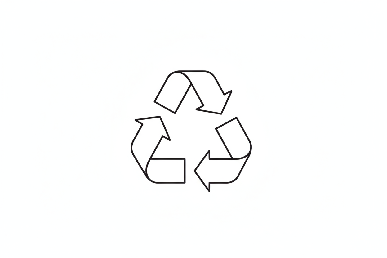 Generate an image of the recycling triangle that is in the same style as the previous image made for rinse